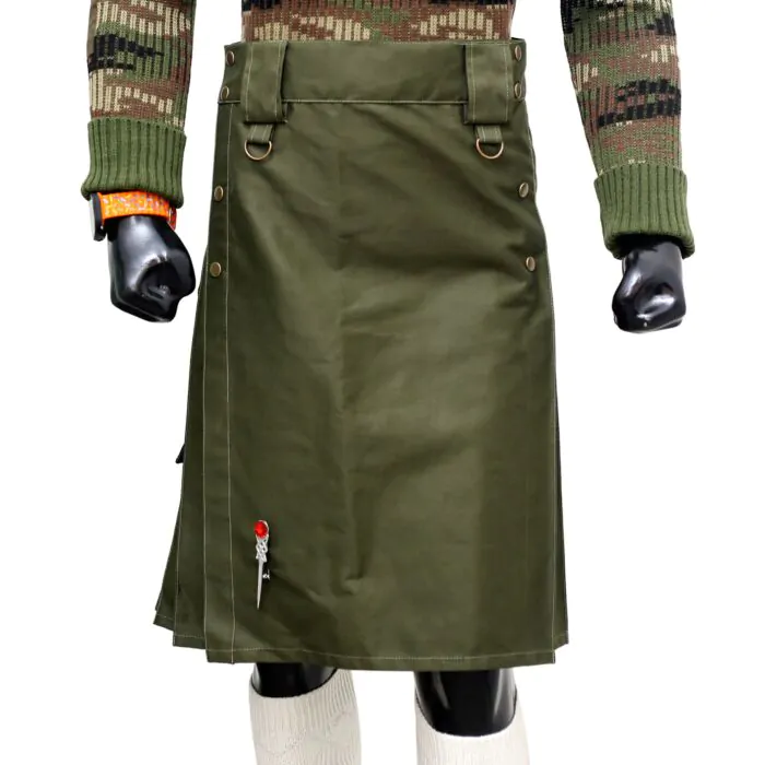 Olive Green Tactical Duty Kilt: Function and Style Combined