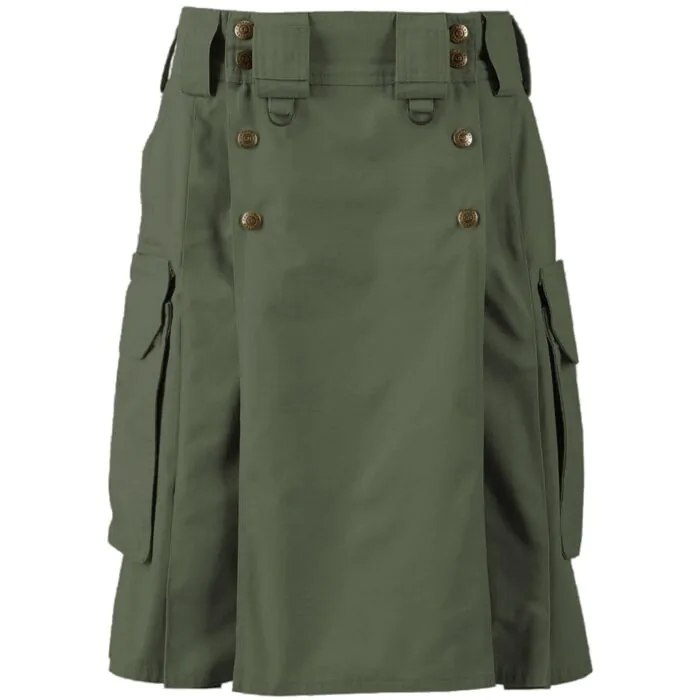 Green Military Tactical Duty Kilt