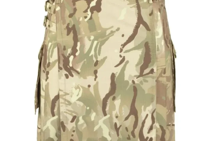 Camo Tactical duty Kilt with Utility Pockets